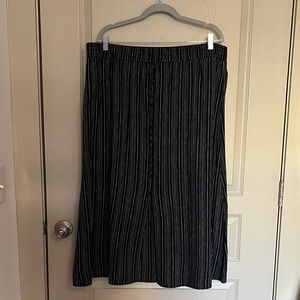 NWOT LOFT Black Striped Women's Skirt XL